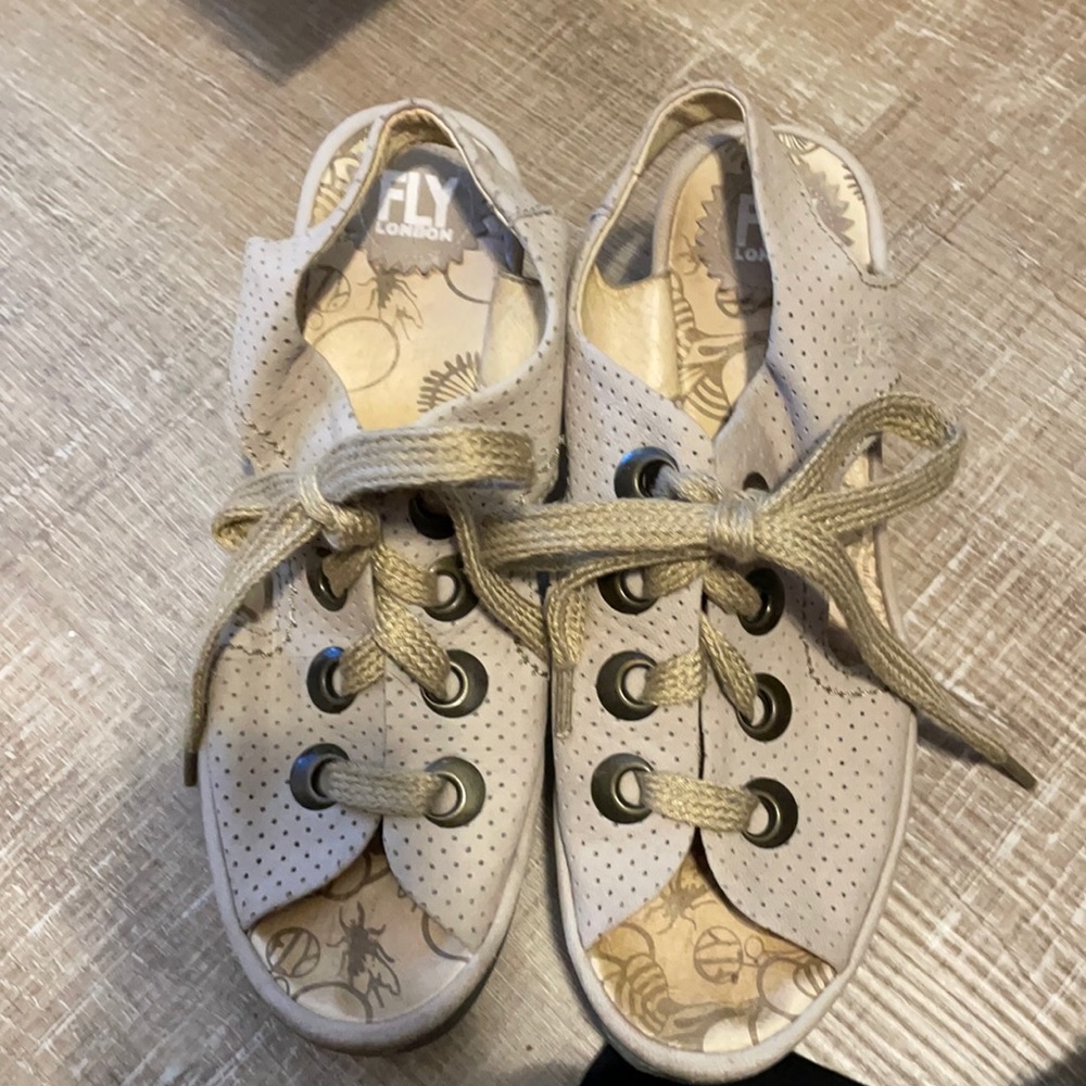 Fly open toe wedge sandal